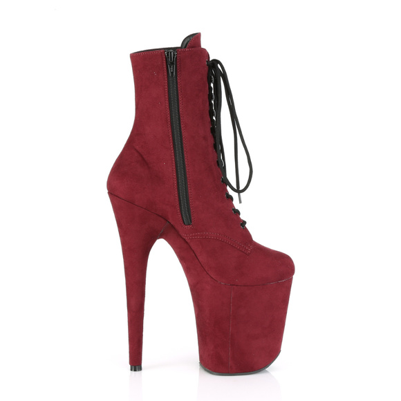 Platform Lace Up Suede High Heel Ankle Boots - Picture 5 of 5